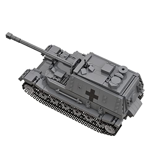 LIJI Technik Panzer Bausteine, 718 Teile Deutsche Armee Ferdinand Jagdpanzer Tiger/P Panzerabwehr Kampfpanzermodell… – Bild 5