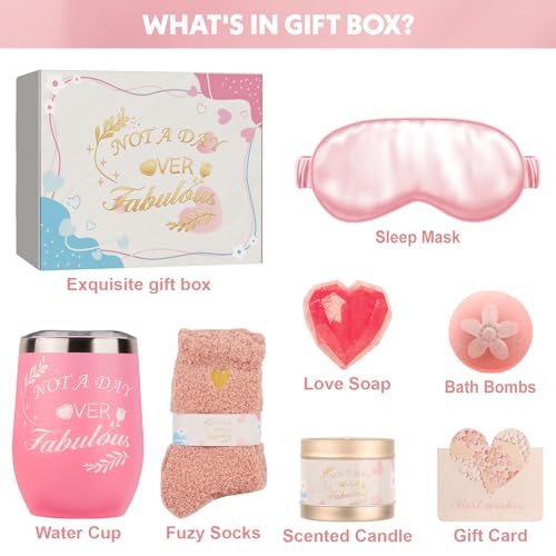 Birthday Gift Baskets for Women, Relaxing Spa Gift Set for Women, Care Package Get Well Soon Box for Her, Mom, Sister, Wife, Daughter, Friend, Gift Idea for Mother's Day, Christmas — view 2