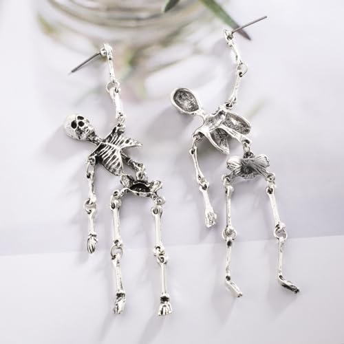 Halloween Earrings for Women Gothic Punk Skull Halloween Jewelry3