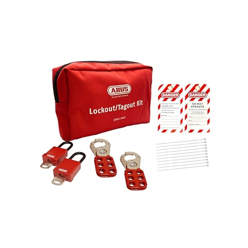 OSHA Compliant ABUS Electrical Lockout Tagout Kit - Loto Kit with Loto Locks, Lockout Tags, Lockout Hasps (Personal)