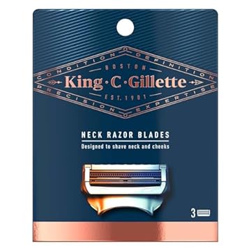 King C. Gillette - Lamette da barba per uomo, confezione di ricambio da 3 pezzi con 2 lamette Skinguard e trimmer di precisione