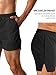 Aolesy Mens Workout Shorts with Zipper Pocket 5 Inch Lightweight Gym Running Shorts Linerless Bodybuilding Training Athletic Shorts Black