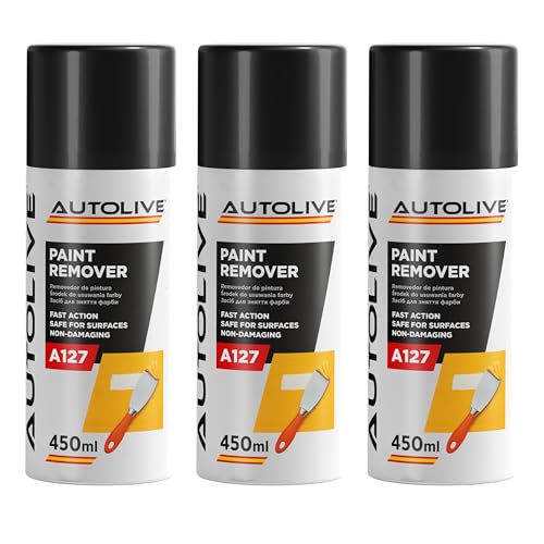 AUTOLIVE Eliminador de Pintura Profesional Spray Pack de 3 x 450 ml Acción Rápida Seguro para Superficies