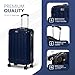 LUGG 24 Inch Suitcase Hard Shell Case 4 Wheel Travel Bag Lightweight ABS Material with TSA Lock Approved for Travel with easyJet, British Airways, RyanAir, Virgin Atlantic, Emirates (67x26x44cm)