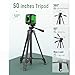 Laser Level with 50” Tripod, 360° Self Leveling Cross Line Laser Level, Green Beam Horizontal and Vertical Line leveler Tool for Hanging Pictures, Home Renovation with 4 AA Batteries & Carry Pouch