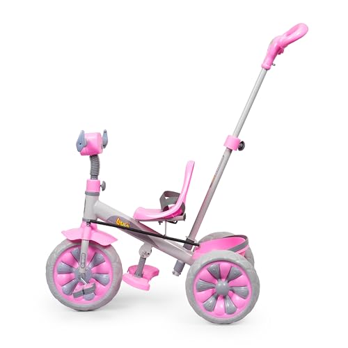 Image of Luusa Emo-G Light & Musical Tricycle for Kids | Baby Tricycle with 3 Adjustable Parental Control for 2 Years to 5 Years for Boys|Girls (Carrying Capacity Upto 30KGS) (Pink)