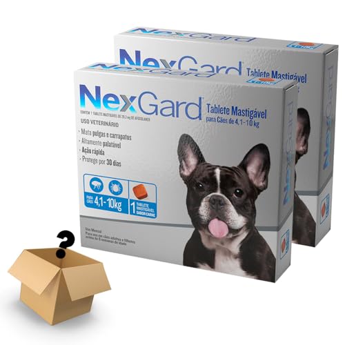Kit 2 Un Nexgard Antipulgas Cães De 4,1 A 10kg + Brinde
