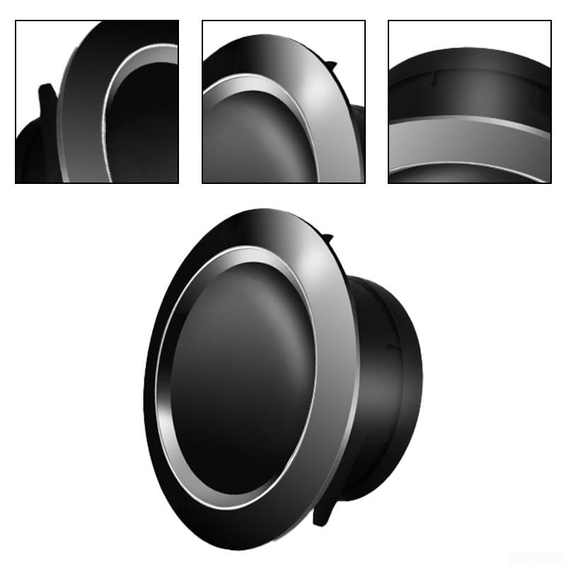 Bocchetta di scarico rotonda in ABS, nera, per cucina, bagno, 100 mm, 125 mm, 150 mm, 200 mm, varie applicazioni (125 mm)