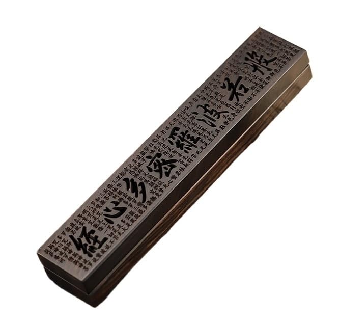 Brûleur d'encens bois d'ébène compact avec étui portable pour bâtons de 10,5 cm