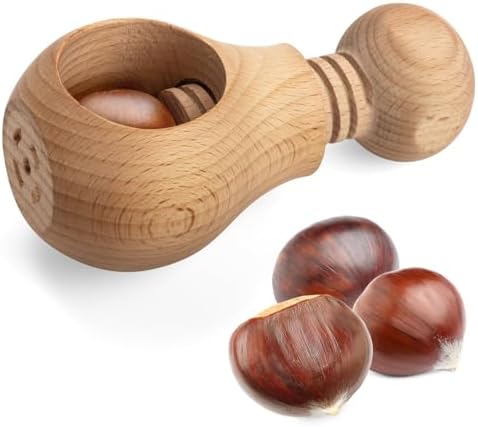 ECtury Kastanienhalter, Herbst Basteln, Kastanien Bastelset, 11 x 6 cm Kastanienhalter mit Schraubmechanismus, Basteln