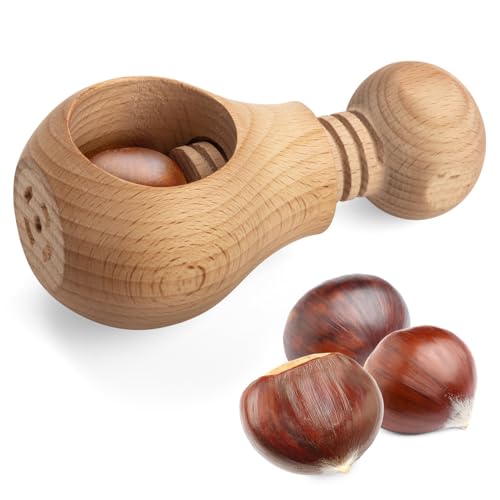 ECtury Kastanienhalter, Herbst Basteln, Kastanien Bastelset, 11 x 6 cm Kastanienhalter mit Schraubmechanismus, Basteln