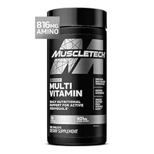 Muscletech Platinum Multivitamins for Men & Women – Multi-Vitamin Supplement for Immune Support – 18 Vitamins & Minerals, Vitamin A C D E B6 B12 – Daily Workout Supplements for Men – 180 Capsules
