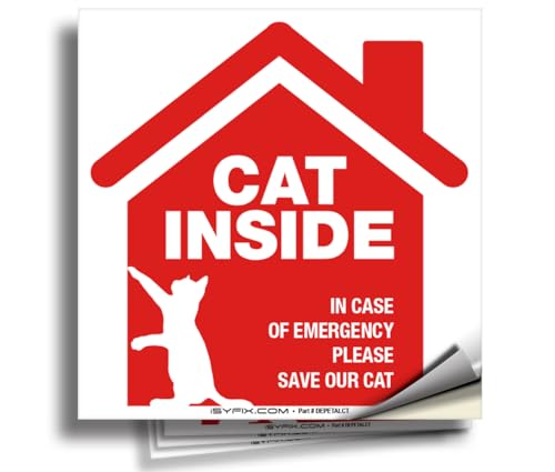 iSYFIX Cat Inside Alert Stickers