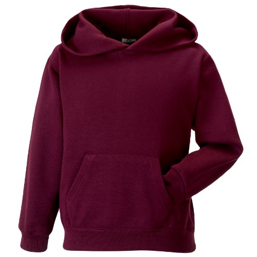 Sweatshirt à capuche bordeaux Jerzees Schoolgear junior avec poche