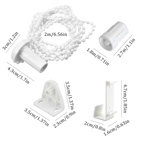 LAINIKE 2 Sets Fixation pour Store Enrouleur Ensemble de Accessoires pour Stores Enrouleurs(17 mm/PVC/sans percage) Raccord de Store à Rouleau pour Store Fenetre Store Enrouleur etc – vue 2