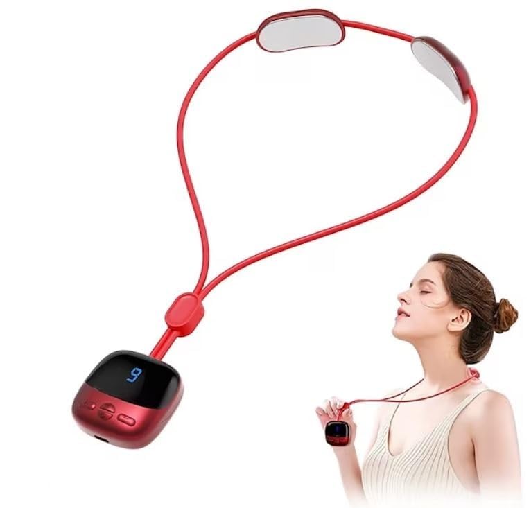 VAKTAVYA Portable Neck Massager with Heat, Neck Massager, 4 Modes, 9 Intensities, with EMS Double Pulse Technology, 3 Temperature Adjustable, for Shoulders, Neck and Arms-image-42