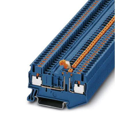 3211650, Knife Disconnect Terminal Block, Push-in, 1row 1pos 2conn, 26-12 AWG, 400V 20A, PT 2,5-MT BU