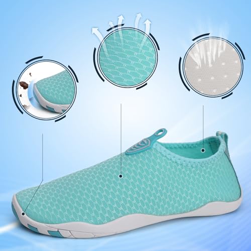 Image of TEOKJ Water Shoes Quick Dry Barefoot Yoga Water Aqua Sport Pool Beach Swim Surf Driving for Women Men