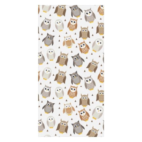 Serviette de plage hibou et feuilles de palmier 80x160 cm - 2