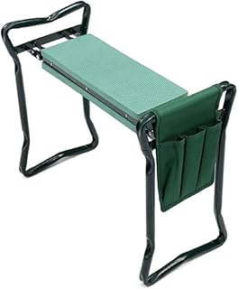 Trendi Heavy Duty Garden Kneeler Pad | Portable 2-in-1 Kneeler For Gardening And Bench Stool | Padded Garden kneeler | Soft Foam Kneeling Pad With Removable Tool Pouch | Folding Kneeler Seat