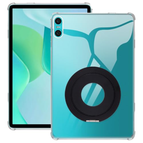 Coque Teclast P30T 10.1 2023 housse transparente et noire avec support de bureau intégré