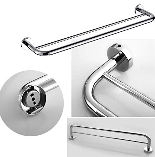 Barre de serviette en acier inoxydable double support de serviette mural brossé pour douche