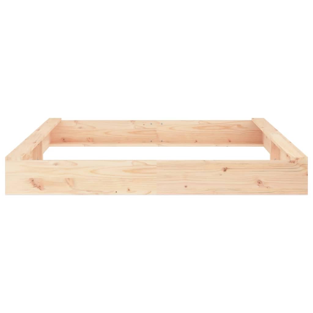 Bac à sable carré en pin massif avec 2 bancs, 160 x 160 cm, pour enfants de 2 à 8 ans, extérieur, jardin, terrasse, aire de jeux pour bouer, construire et bouer