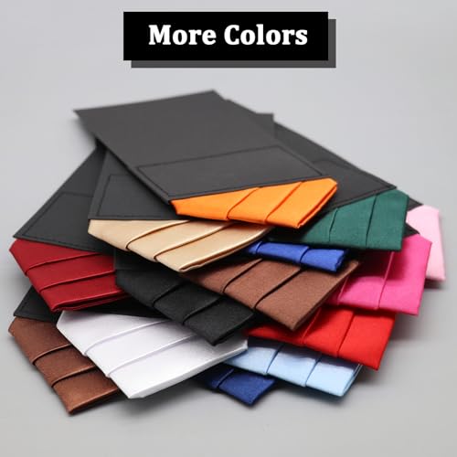 Image of Mens Pre-Folded Pocket Squares on Card Pocket Handkerchief for Suit Accessories
