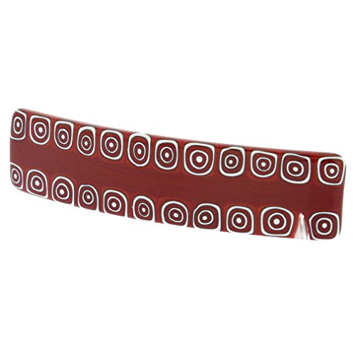 Pince à cheveux Murano Millefiori rouge idéale pour le bureau