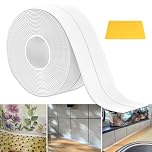Soft Skirting Board Self-Adhesive 20 x 20 mm 6 m Skirting PVC board Self adhesive PVC Soft Skirting Board, Flexible for Kitchen, Bathroom White