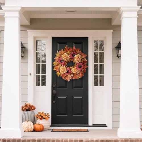 28'' Large Fall Wreath - Farmhouse Harvest Festival Decor - Image 5