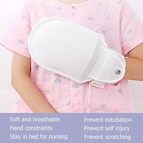 Luva de Mão de Controle 2PCS, Luvas de Contenção, Luvas para Evitar Arranhões para Pacientes Adultos