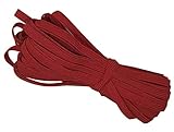 Bowtique Emilee 1/4' Elastic 10 yards Bundle, Braided Skinny Elastic for Face Masks, Headbands or Hair Ties (Red)
