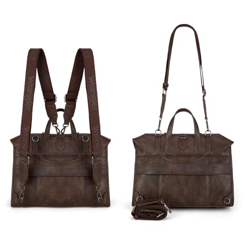 Image of Wrangler Laptop Bag for Women Messenger Bag Briefcase Computer Backpack Convertible Satchel Bag