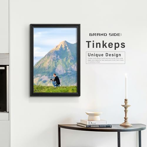 Image of 16x24 Frame Black, Wide Border, Large Wall 16x24 Poster Frame Tailored for Home& Gallery Decor