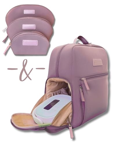 Image of Sarah Wells Washable Pumping Bundle - Fiona Breastpumping Backpack and PackSWell Orgnaization Bags (Earth)
