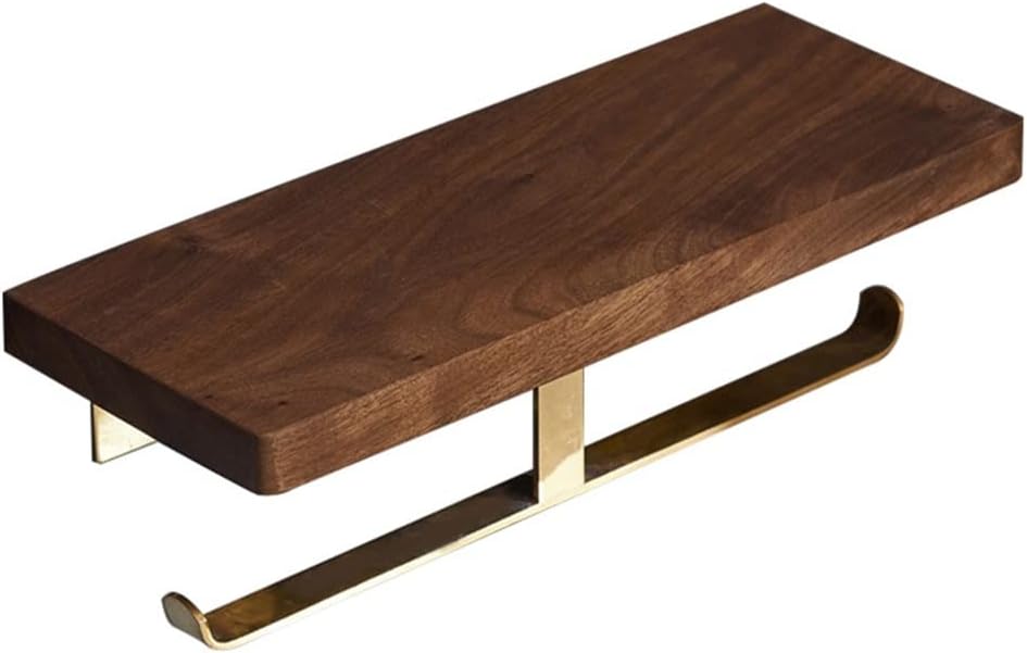 Toilet Paper Holder Shelf, Roll, Wall Mount Hanger with Mobile Phone Storage