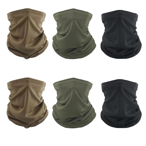 Image of Neck Gaiter Face Mask, Sun Cooling Dust Camouflage Face Shield, Reusable Washable Bandana