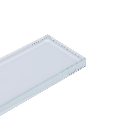 Nail Art Palette, Portable Rectangle Glass Makeup Palette Eyelash Extension Adhesive Glue Pallet for Home Salon