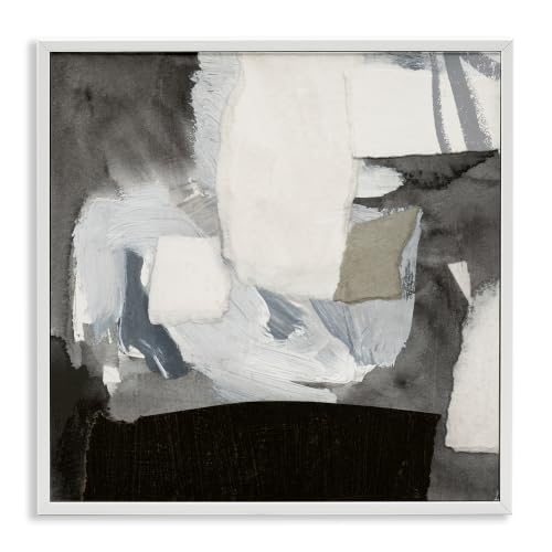 Blocked Abstract Shapes Collage, 17 x 17 Inch Framed Giclée Print