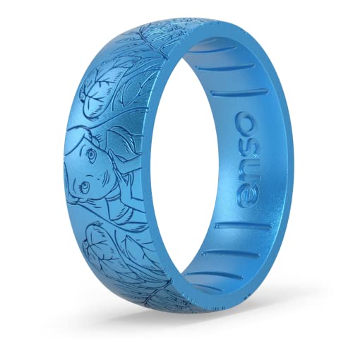 Enso Rings Disney Alice in Wonderland Collection - Etched Silicone Ring - Comfortable, Breathable, and Safe