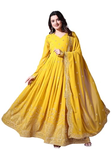 Image of Fashion Basket Faux Georgette Sequins Anarkali Dress for Women