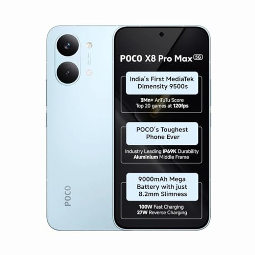 Image of POCO X8 Pro Max 5G (Blue, 12GB RAM), (256GB Storage)