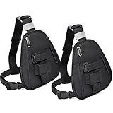 TWAYRDIO ラジオチェストハーネス 調節可能なショルダーチェストパックホルスター シングルラジオポーチ付き Baofeng Yaesu Kenwood ハンドヘルド双方向ラジオとトランシーバー用 2個パック