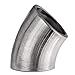 USA Sealing Sanitary Fitting - 304 Stainless Steel Dull - Butt Weld - Short 45? Elbow - 4" Tube OD