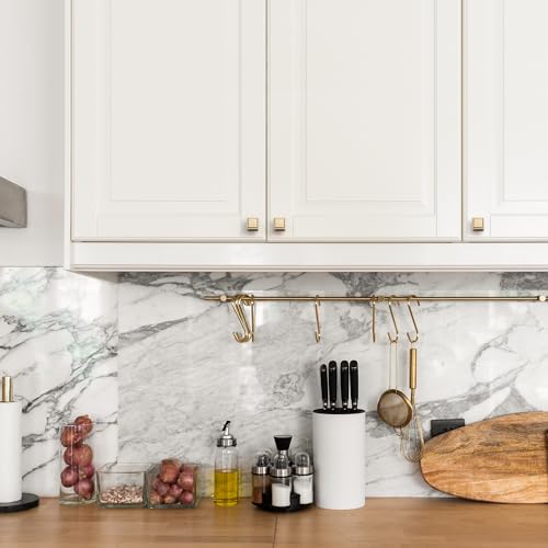 Image of Ravinte 10 Pack Champagne Bronze Square Kitchen Cabinet Knobs,Zinc Solid Drawer Pulls,Farmouse Cabinet Handles for Cupboard, Dresser, Closet and Bathroom, Modern Cabinet Hardware for Cabinets