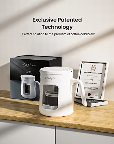 Beichen Electric Cold Brew Coffee Maker, Ice Coffee Maker In 5 Minutes, Cold Brew Pitcher Cold Coffee Brewer For Home Office And Camping, [Usb Charging] [Adapter Include] 500Ml(17 Ounces) [3 Modes] #TOP5