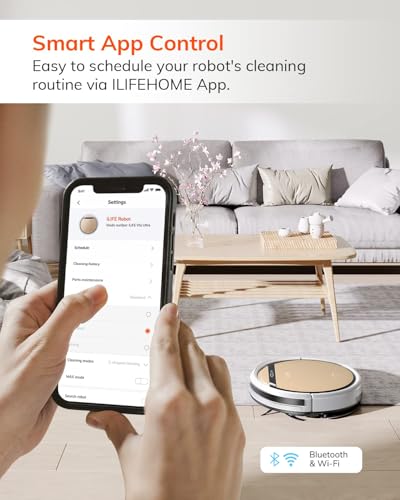 Image of ILIFE V5s Ultra Robot Vacuum and Mop, Strong Suction, 2-in-1 Dry & Wet, Pet Hair Friendly, Multiple Cleaning Modes, Bluetooth, Alexa & Google Home