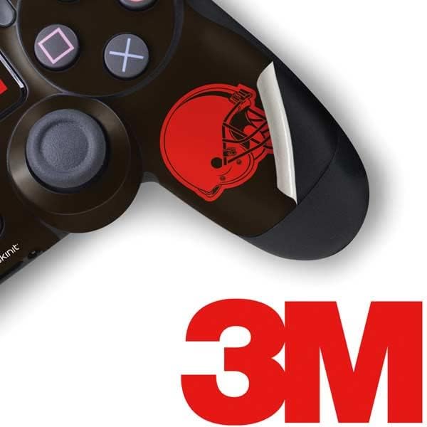 Vista 21 de Skinit Calcomanía para juegos compatible con PS4 Pro/Slim Controller, diseño de logotipo grande de Cleveland Browns con licencia oficial de la NFL