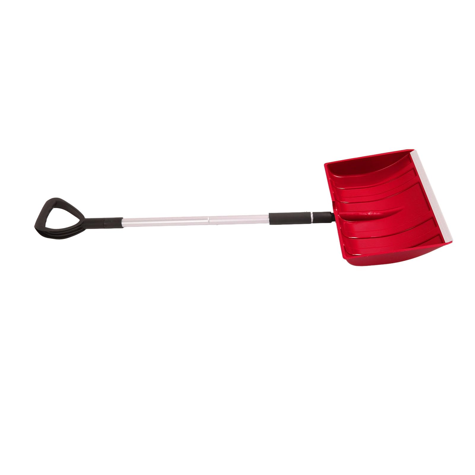 Pala de Nieve Desmontable |Gran Capacidad, Ligero y portátil |Pala de Emergencia para Coche para Nieve/Jardín/Camping |Mango de Aluminio Ajustable. (Roja)